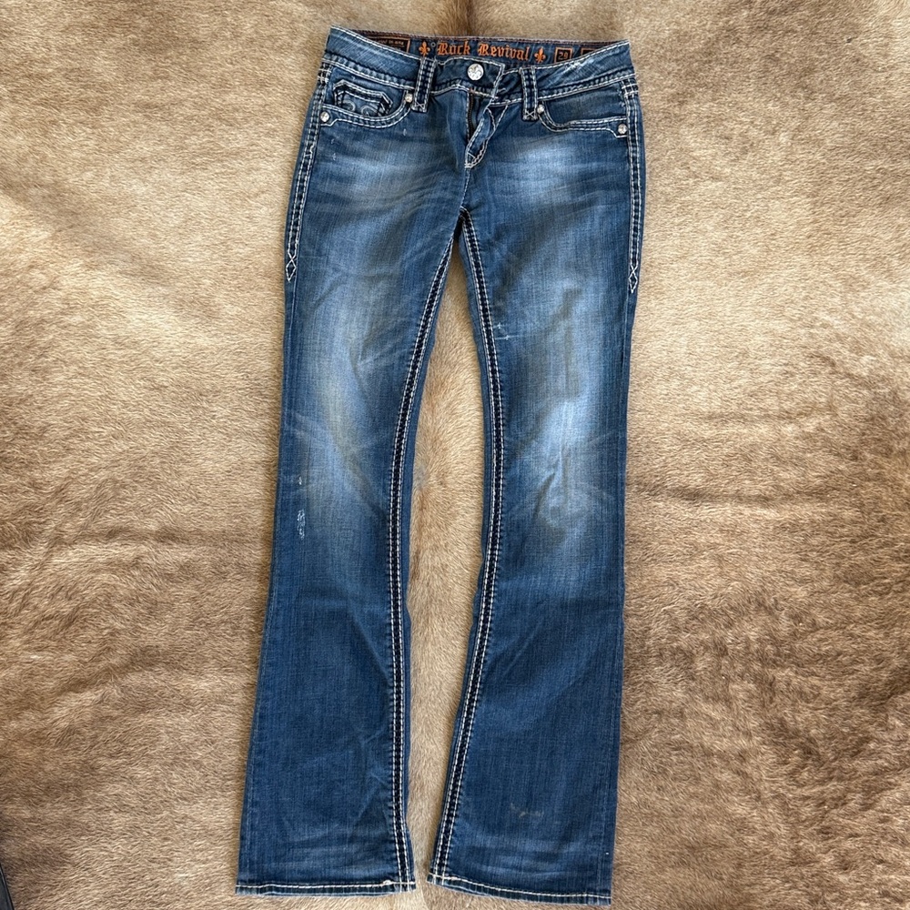 28 x 35 Rock Revival Blue Bootcut Jeans